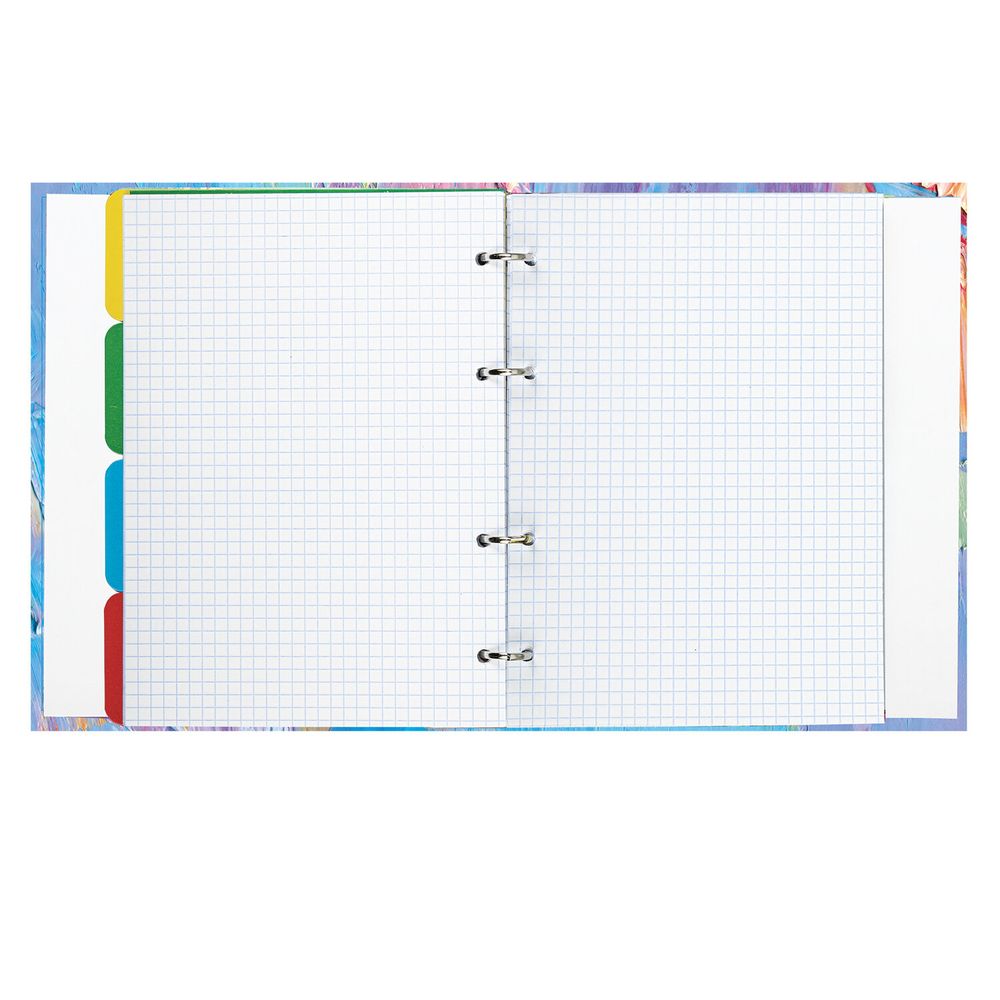 Тетрадь на кольцах А5 (175х215 мм), 120 листов, твердый картон, клетка, с разделителями, BRAUBERG, Blur