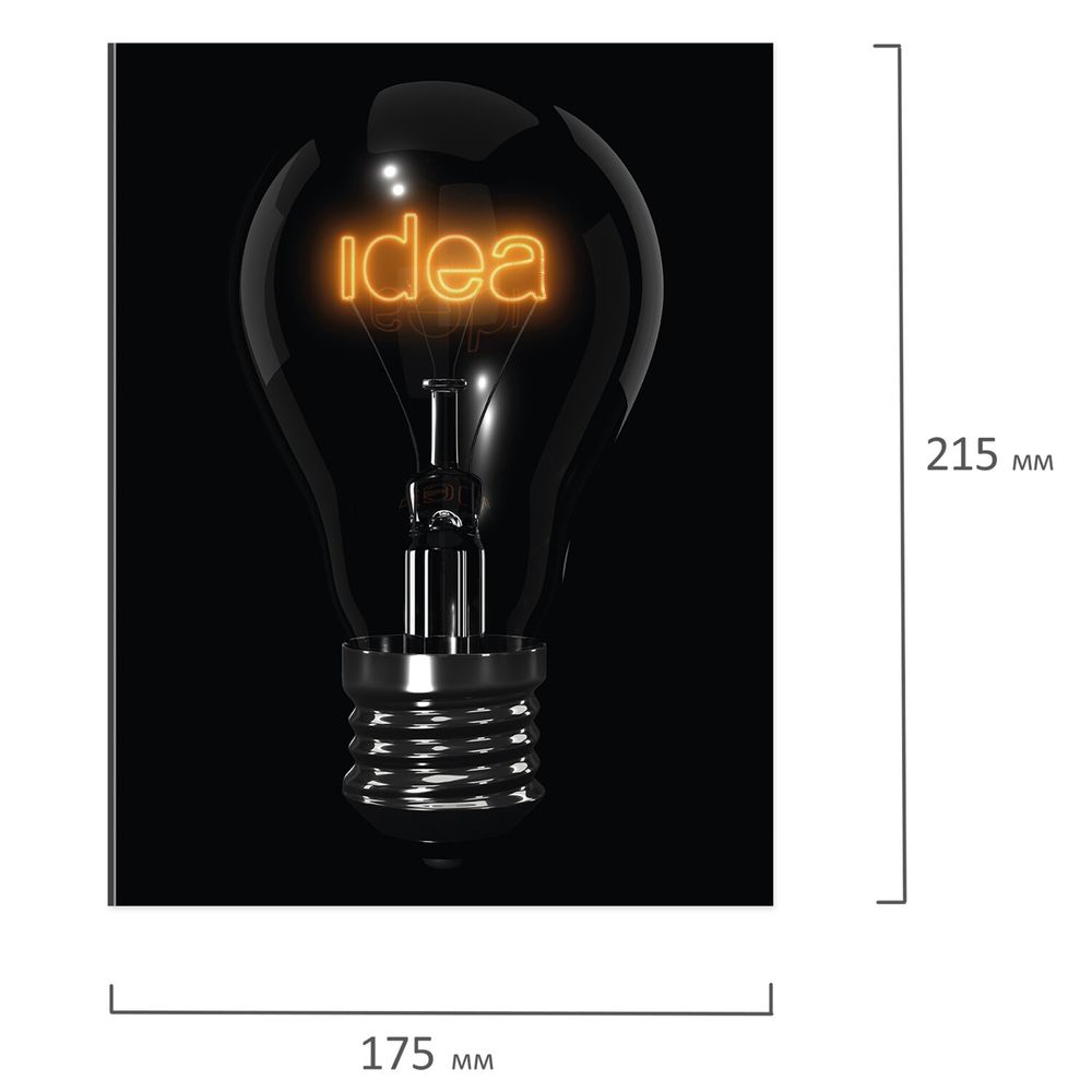 Тетрадь на кольцах А5 (175х215 мм), 160 листов, твердый картон, клетка, BRAUBERG, Idea