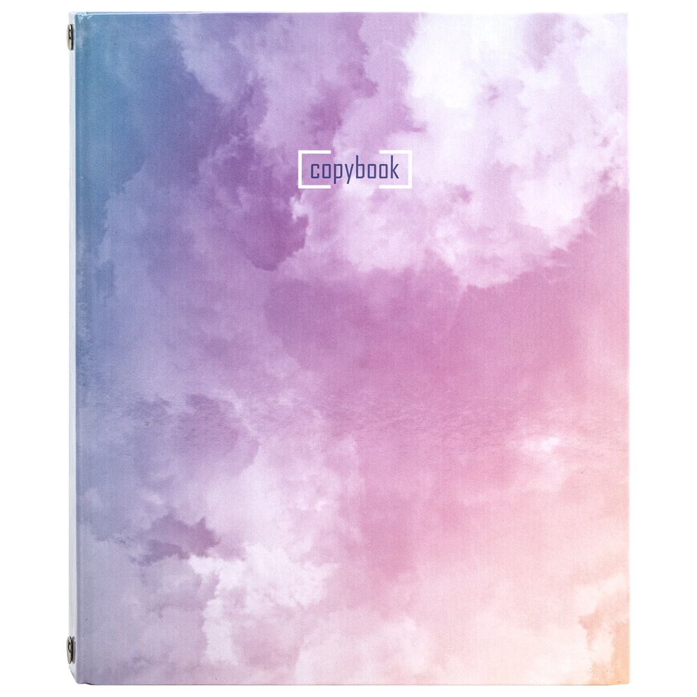 Тетрадь на кольцах А5 (175х215 мм), 240 листов, твердый картон, клетка, BRAUBERG, Cloud