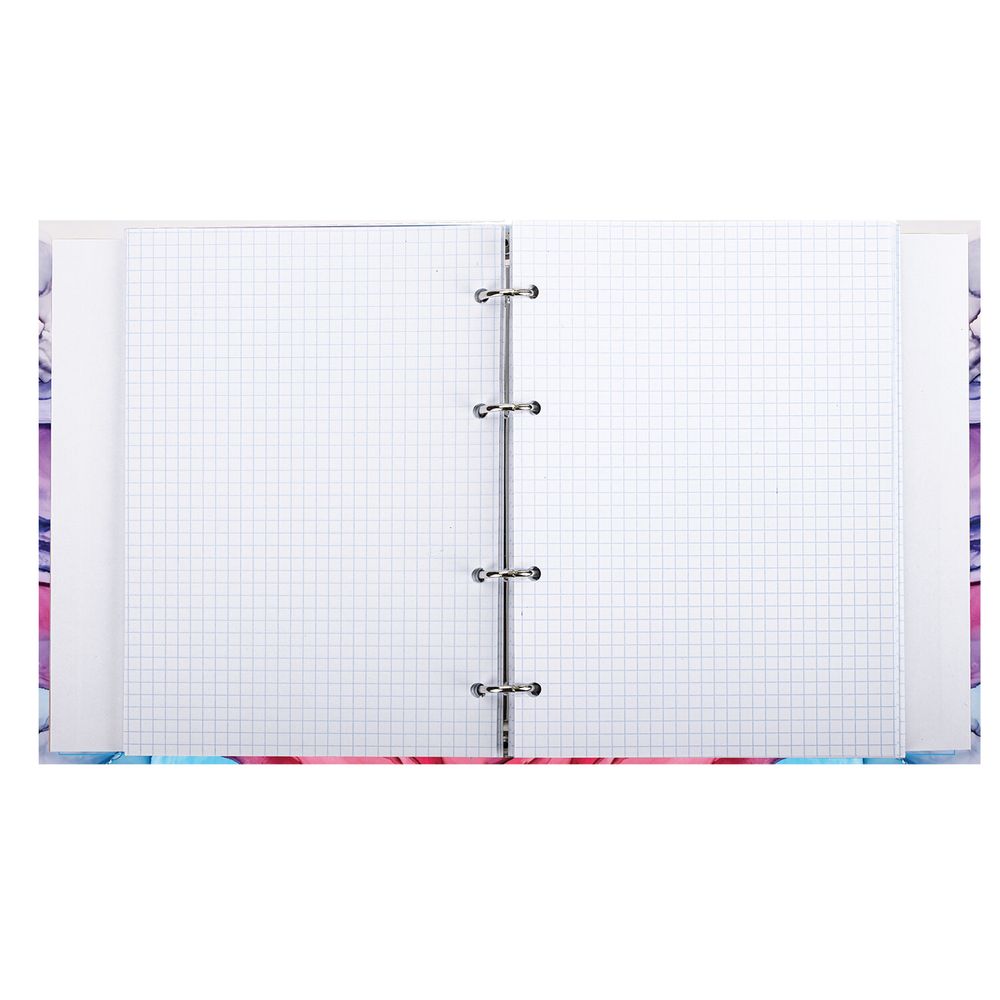 Тетрадь на кольцах А5 (175х215 мм), 240 листов, твердый картон, клетка, BRAUBERG, Акварель