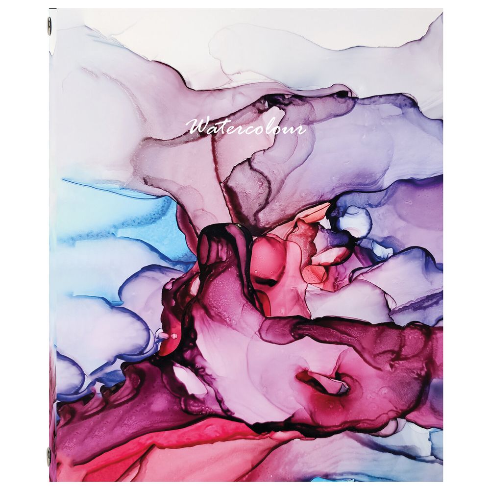 Тетрадь на кольцах А5 (175х215 мм), 240 листов, твердый картон, клетка, BRAUBERG, Акварель