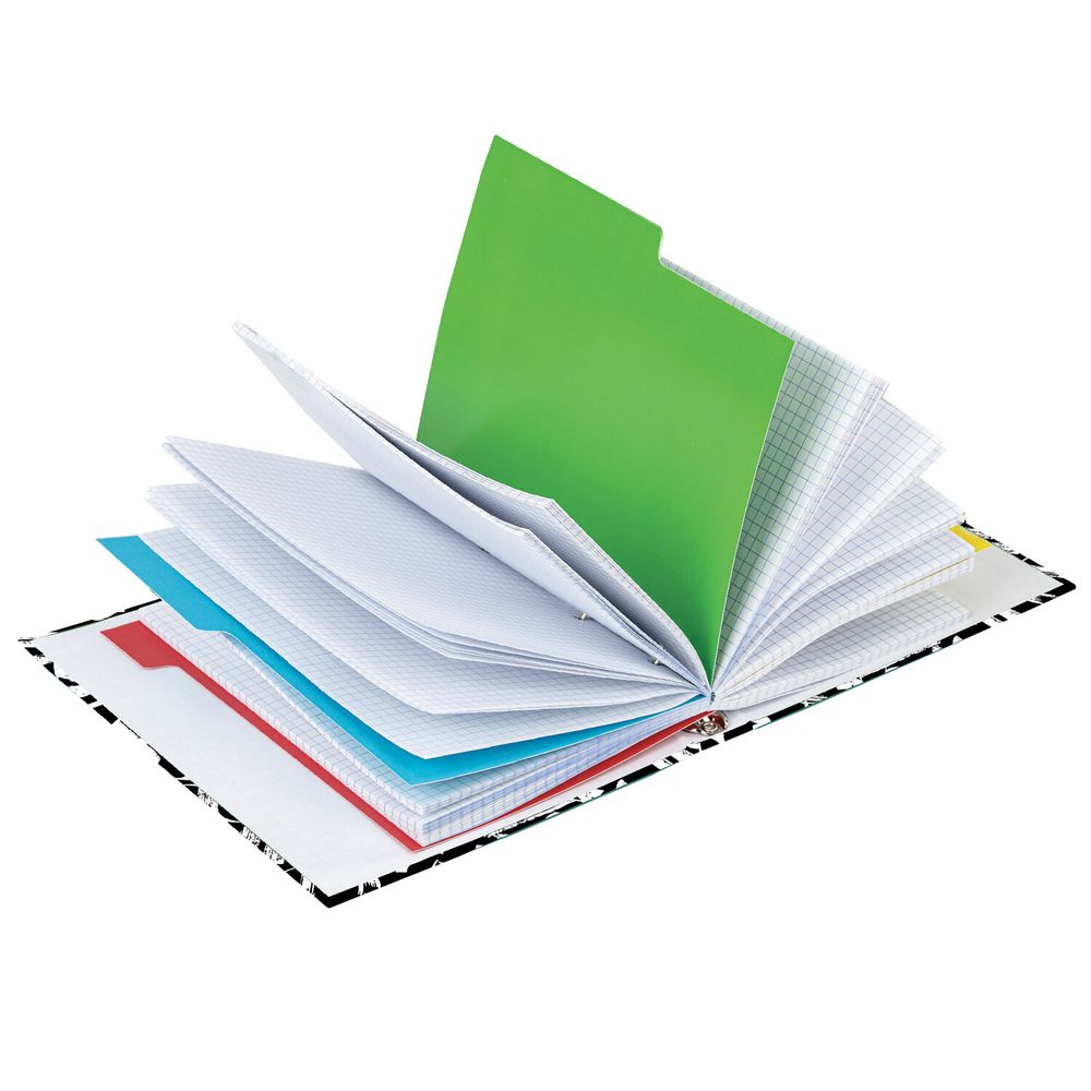 Тетрадь на кольцах А5 (175х215 мм), 240 листов, твердый картон, клетка, с разделителями, BRAUBERG, Calligraphy