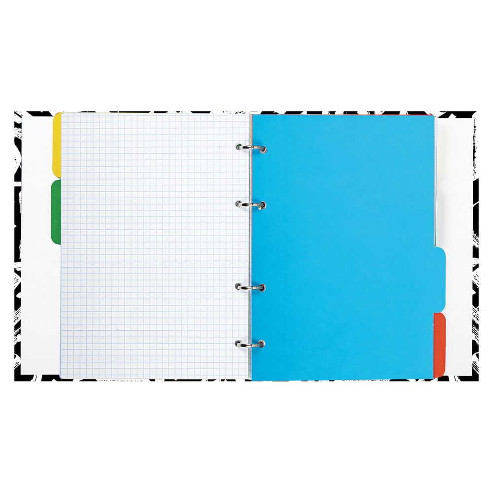 Тетрадь на кольцах А5 (175х215 мм), 240 листов, твердый картон, клетка, с разделителями, BRAUBERG, Calligraphy