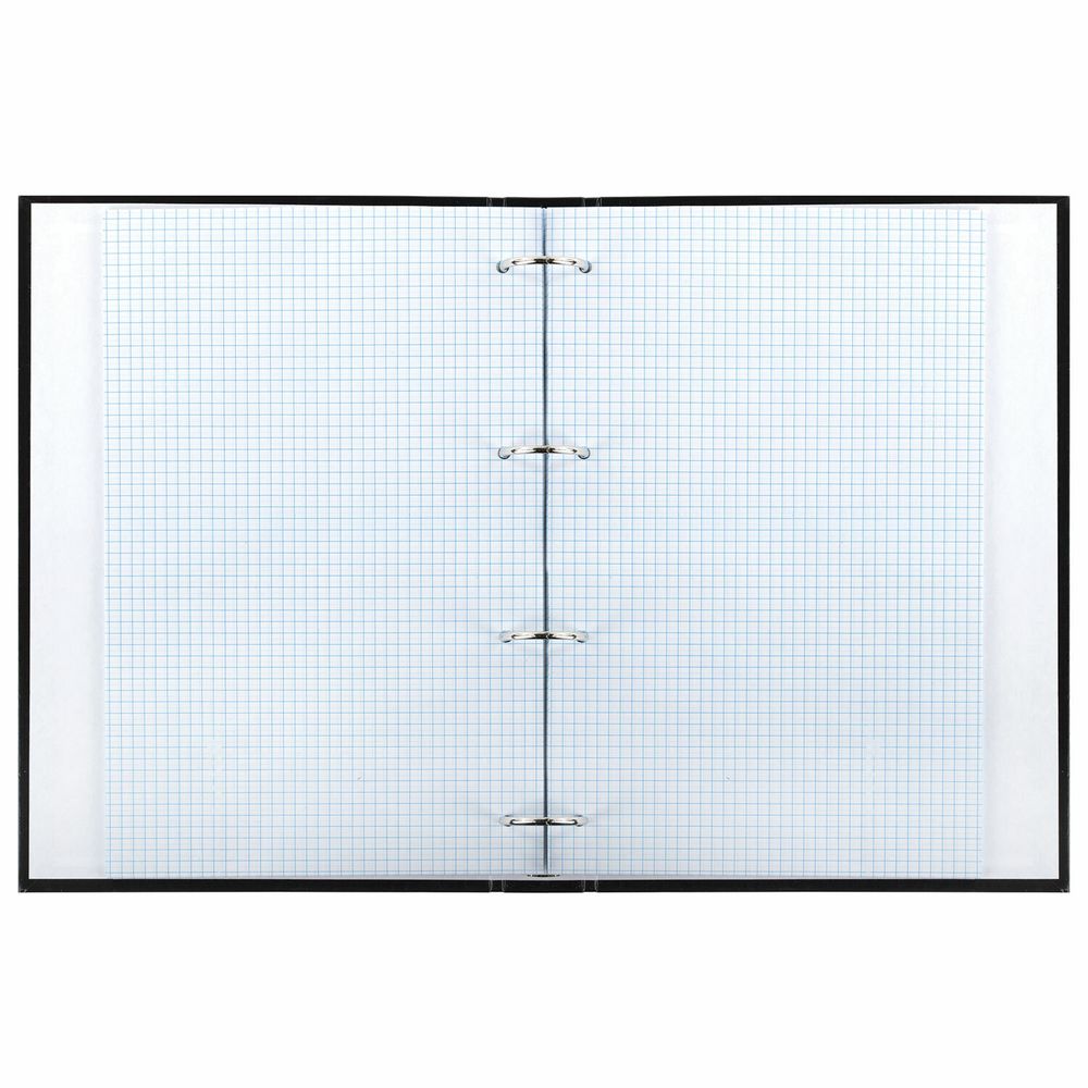 Тетрадь на кольцах БОЛЬШАЯ А4 (210х305 мм), 100 листов, твердый картон, клетка, BRAUBERG, Dark