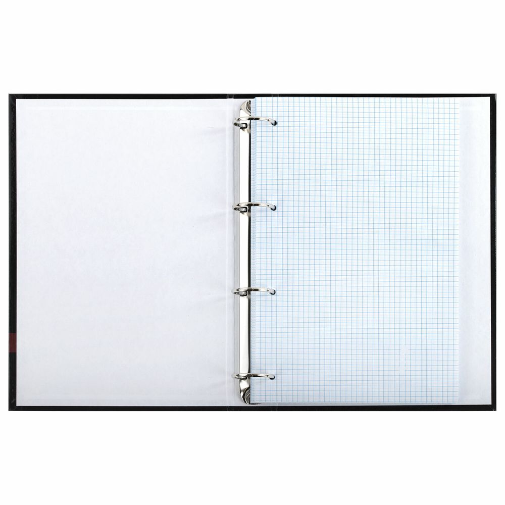 Тетрадь на кольцах БОЛЬШАЯ А4 (210х305 мм), 100 листов, твердый картон, клетка, BRAUBERG, Dark