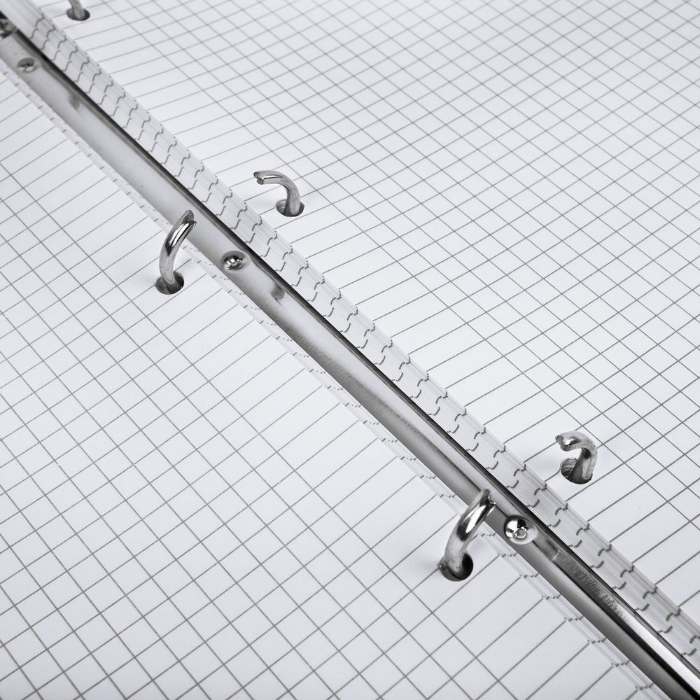 Тетрадь на кольцах БОЛЬШАЯ А4 (240х310 мм), 120 л., под кожу, BRAUBERG VISTA, "Туман"