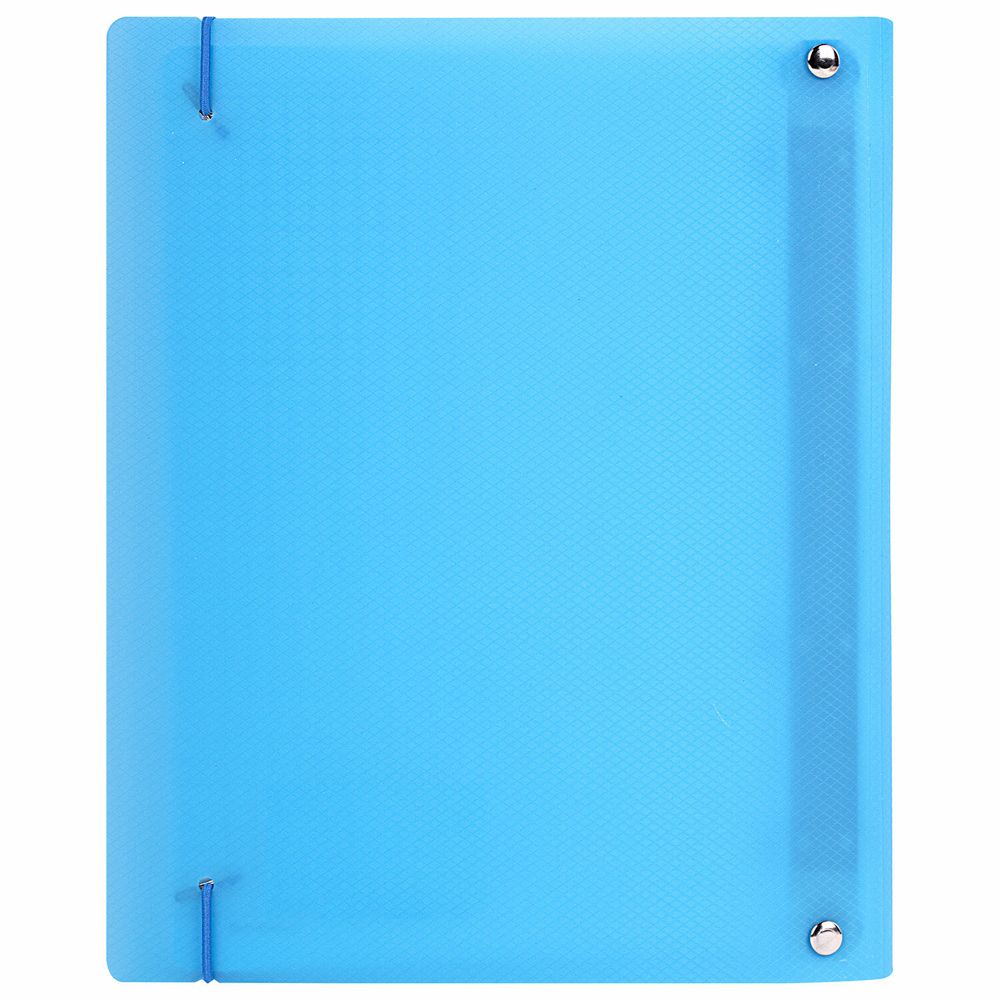 Тетрадь на кольцах А5 175х220 мм, 120 л., пластик, с резинкой, BRAUBERG, Синий