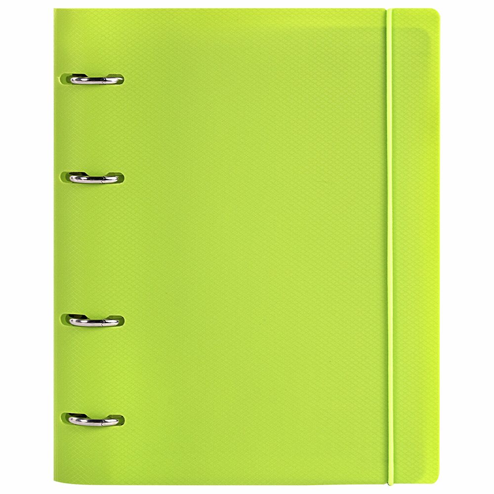 Тетрадь на кольцах А5 175х220 мм, 120 л., пластик, с резинкой, BRAUBERG, Салатовый
