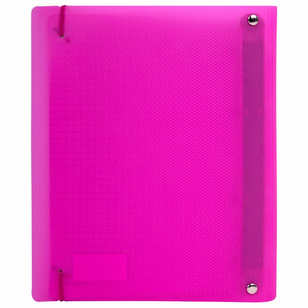 Тетрадь на кольцах А5 175х220 мм, 120 л., пластик, с резинкой, BRAUBERG, Розовый