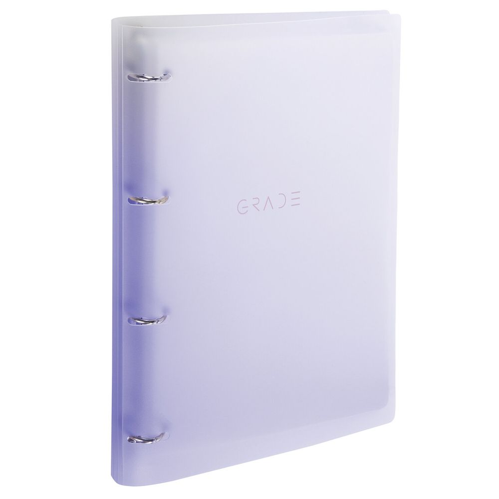 Тетрадь на кольцах БОЛЬШАЯ 305х235 мм А4, 120 л., пластик, с разделителями, BRAUBERG, Фиолетовый