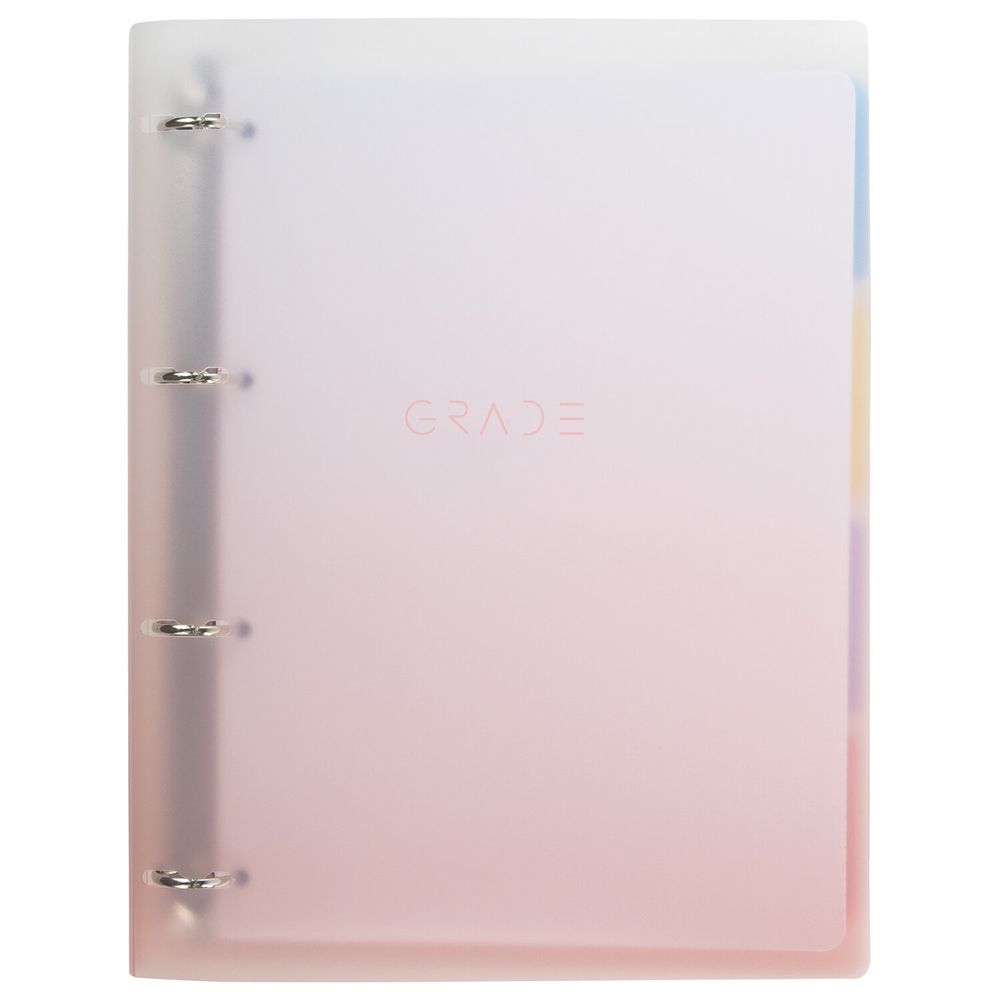 Тетрадь на кольцах БОЛЬШАЯ 305х235 мм А4, 120 л., пластик, с разделителями, BRAUBERG, Красный