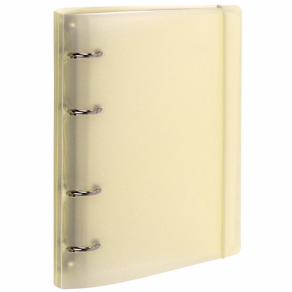 Тетрадь на кольцах А5 175х220 мм, 120 л., пластик, с резинкой и разделителями, BRAUBERG, Желтый