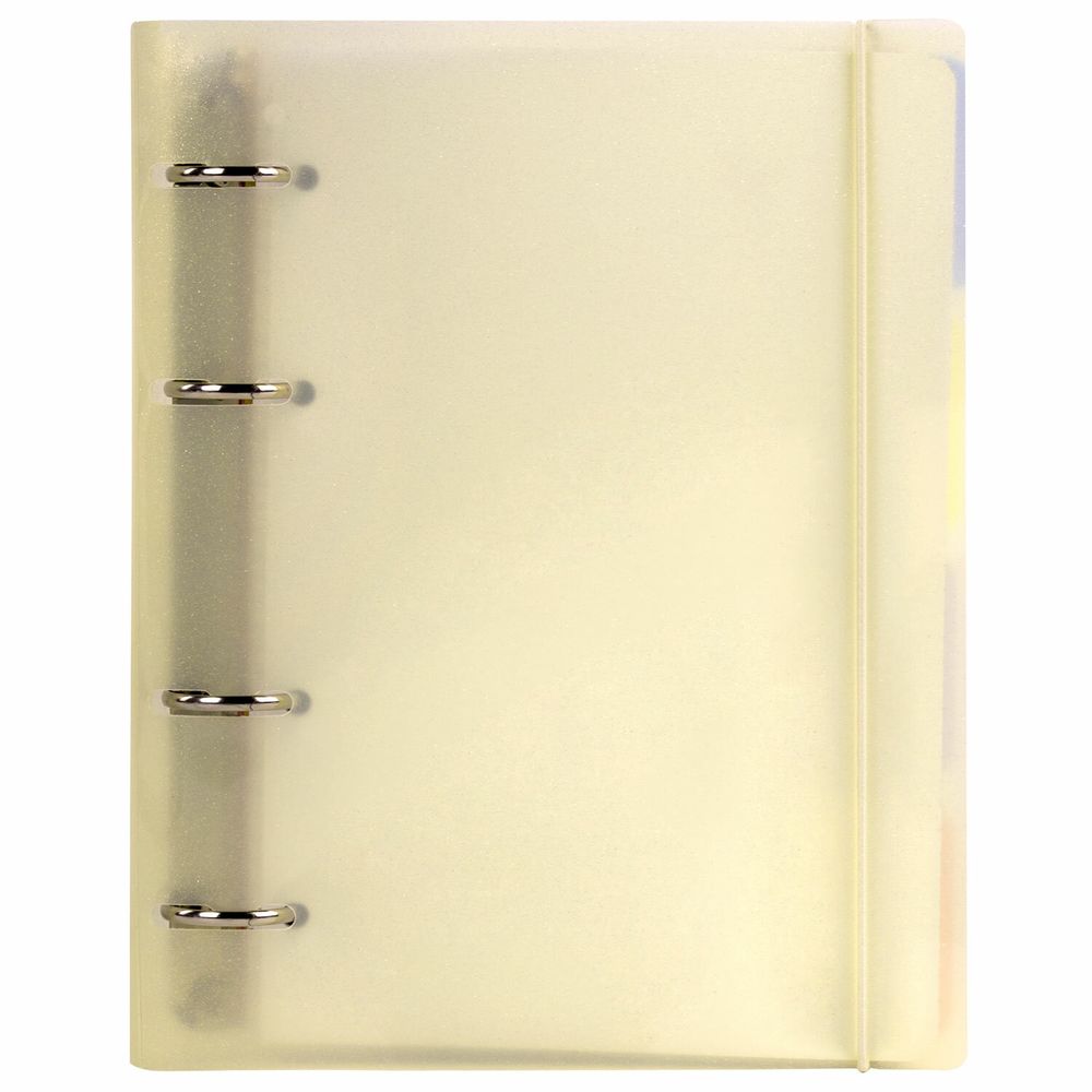 Тетрадь на кольцах А5 175х220 мм, 120 л., пластик, с резинкой и разделителями, BRAUBERG, Желтый