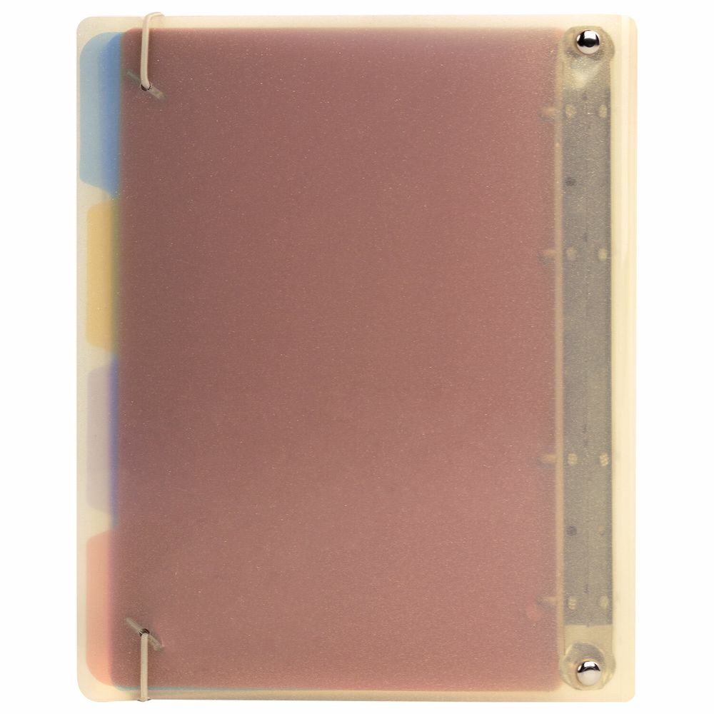 Тетрадь на кольцах А5 175х220 мм, 120 л., пластик, с резинкой и разделителями, BRAUBERG, Желтый