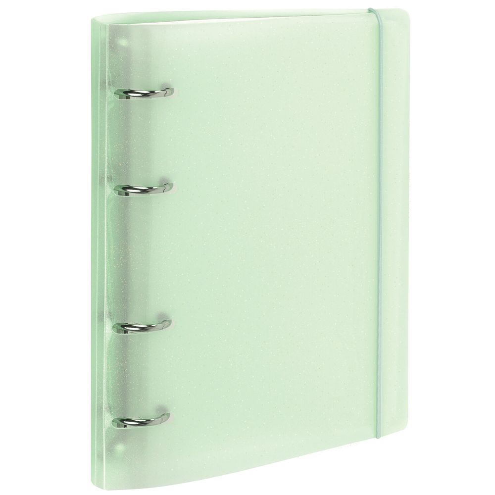 Тетрадь на кольцах А5 175х220 мм, 120 л., пластик, с резинкой и разделителями, BRAUBERG, Зеленый