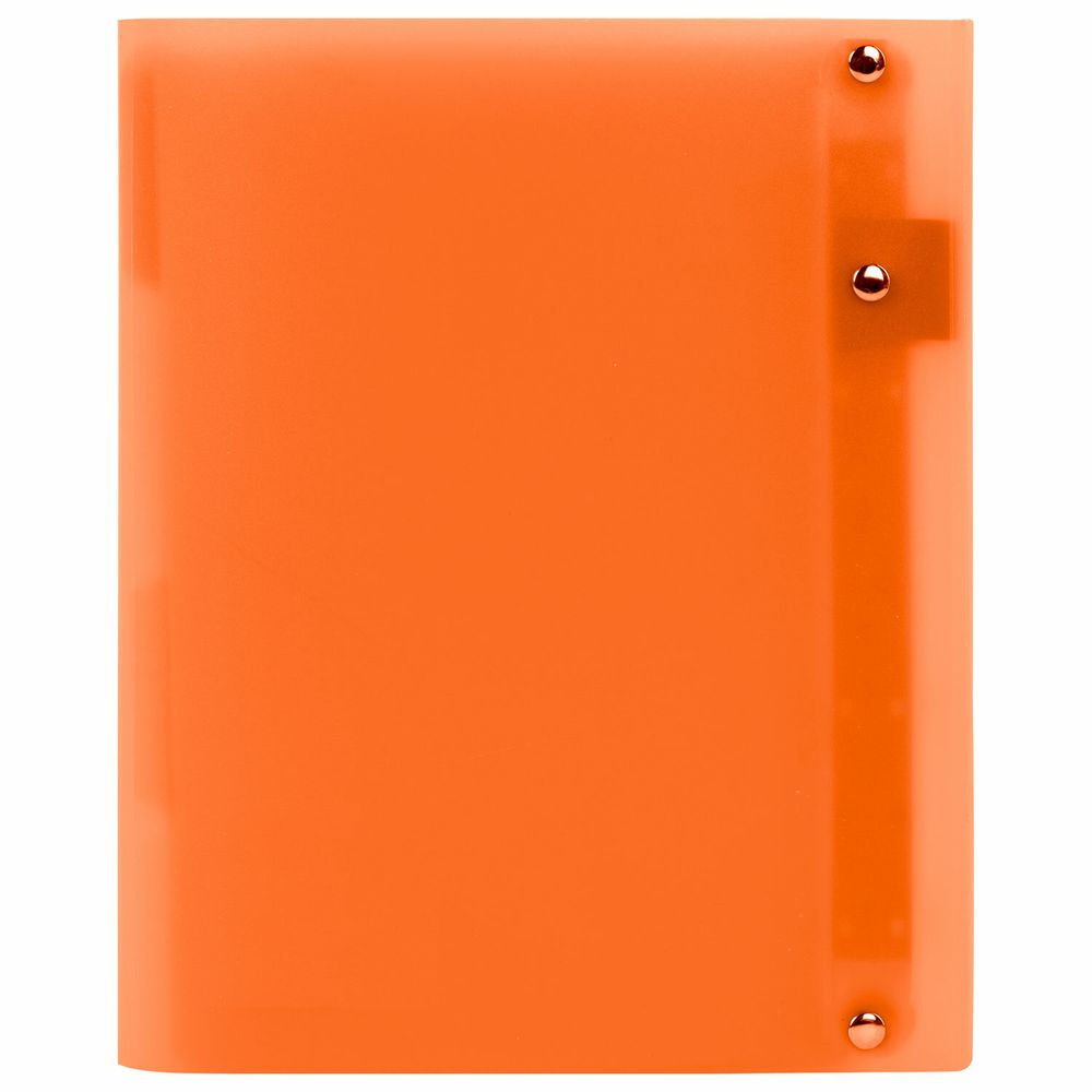 Тетрадь на кольцах А5 175х220 мм, 120 л., пластик, на липучке, с разделителями, BRAUBERG, Оранжевый