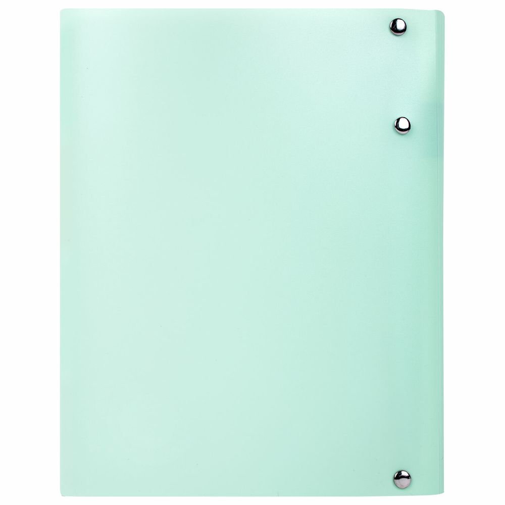 Тетрадь на кольцах А5 175х220 мм, 120 л., пластик, на липучке, с разделителями, BRAUBERG, Мятный