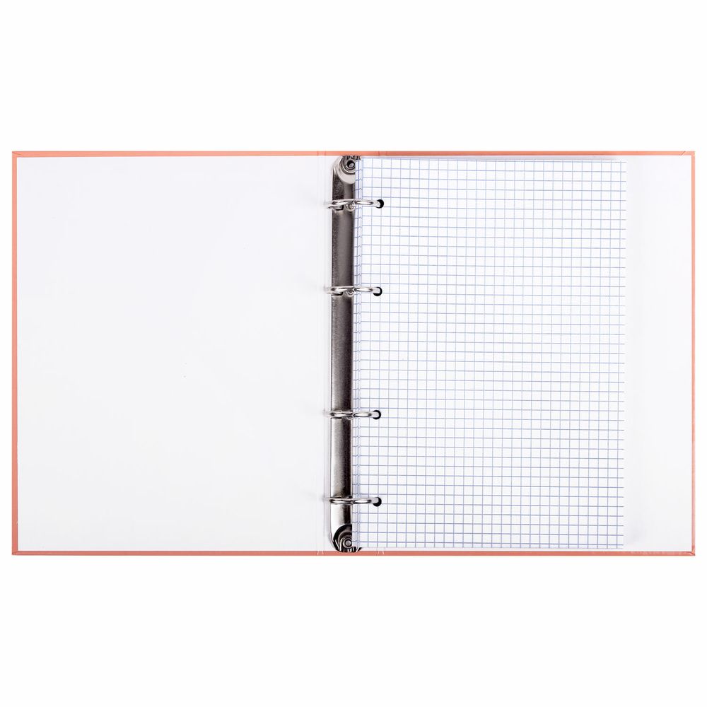 Тетрадь на кольцах А5 175х215 мм, 120 листов, твердый картон, клетка, BRAUBERG, "Pastel Flower"