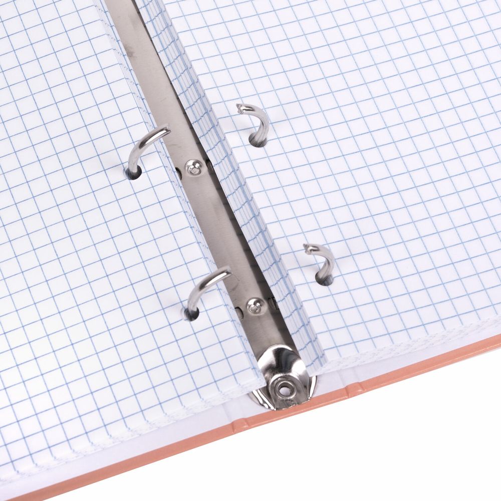 Тетрадь на кольцах А5 175х215 мм, 120 листов, твердый картон, клетка, BRAUBERG, "Pastel Flower"