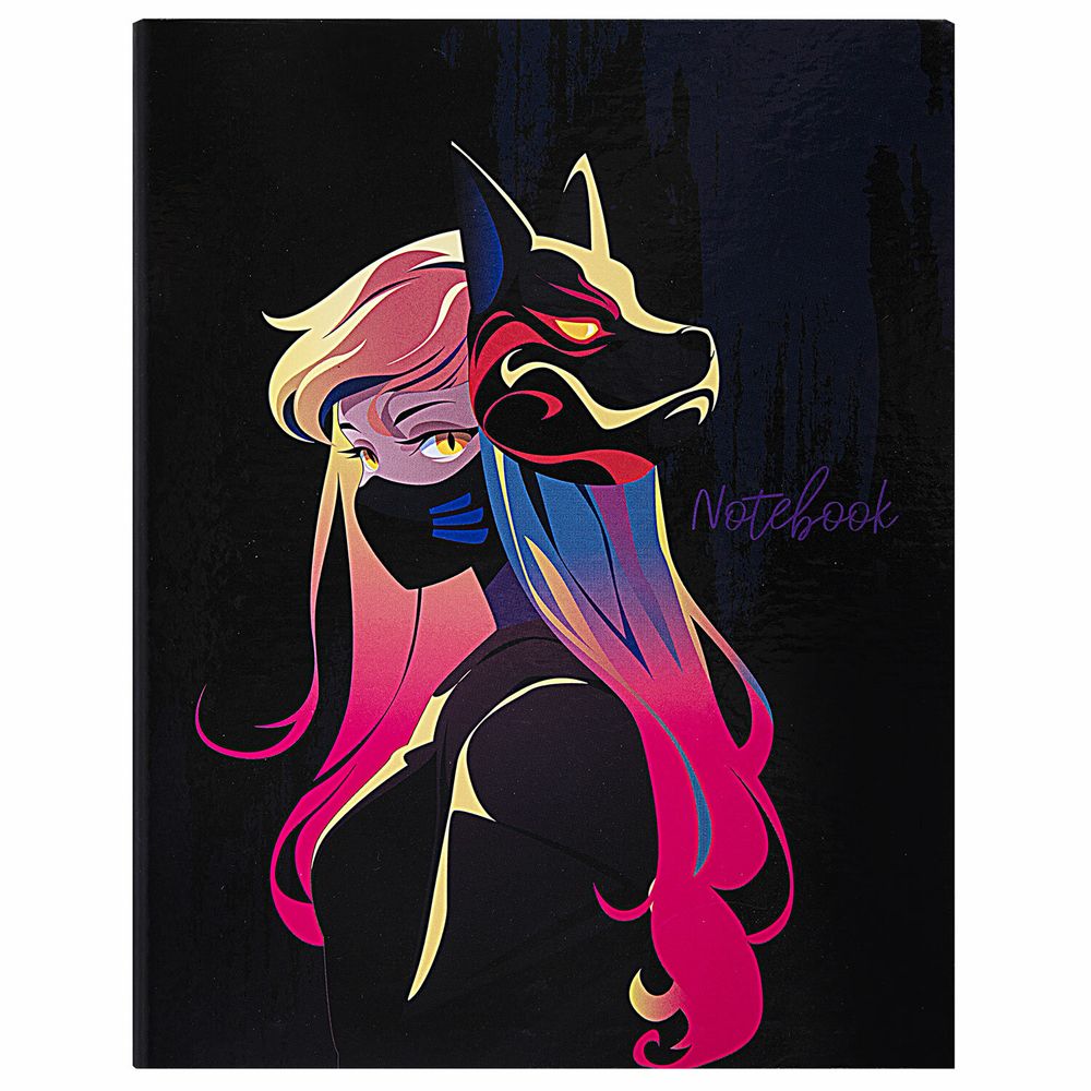 Тетрадь на кольцах А5 175х215 мм, 120 листов, твердый картон, клетка, BRAUBERG, "Anime Girl"