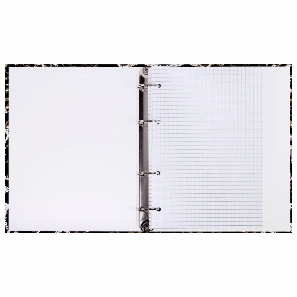 Тетрадь на кольцах А5 175х215 мм, 120 листов, твердый картон, клетка, BRAUBERG, "Leopard"