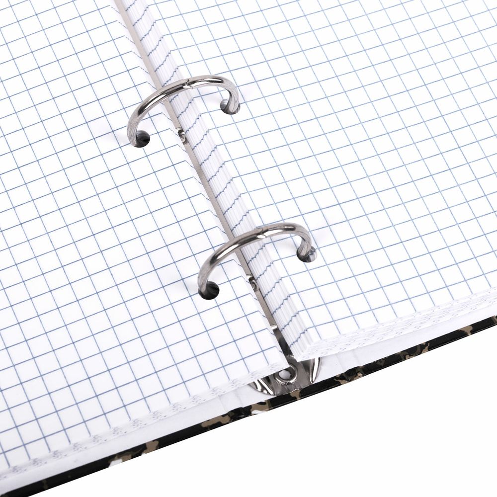 Тетрадь на кольцах А5 175х215 мм, 120 листов, твердый картон, клетка, BRAUBERG, "Leopard"