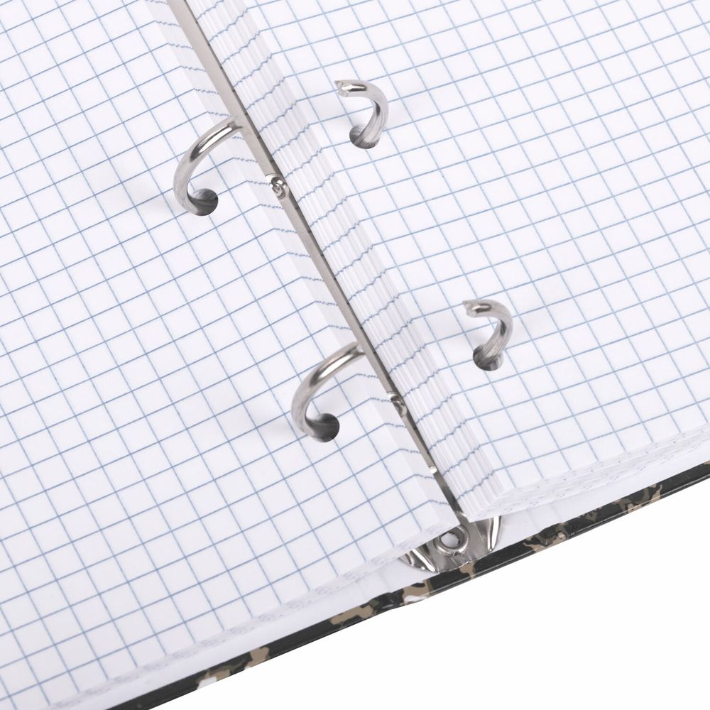 Тетрадь на кольцах А5 175х215 мм, 120 листов, твердый картон, клетка, BRAUBERG, "Leopard"