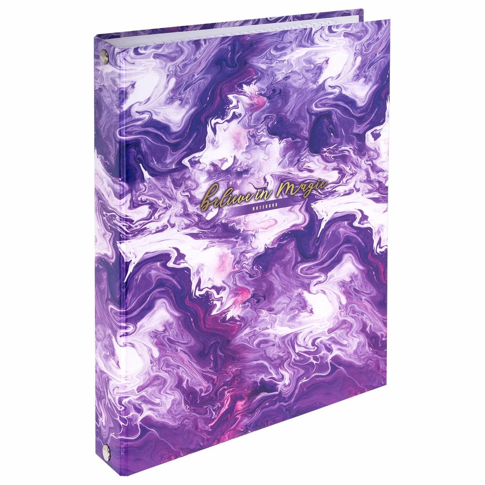 Тетрадь на кольцах А5 175х215 мм, 120 листов, твердый картон, клетка, BRAUBERG, "Blur"