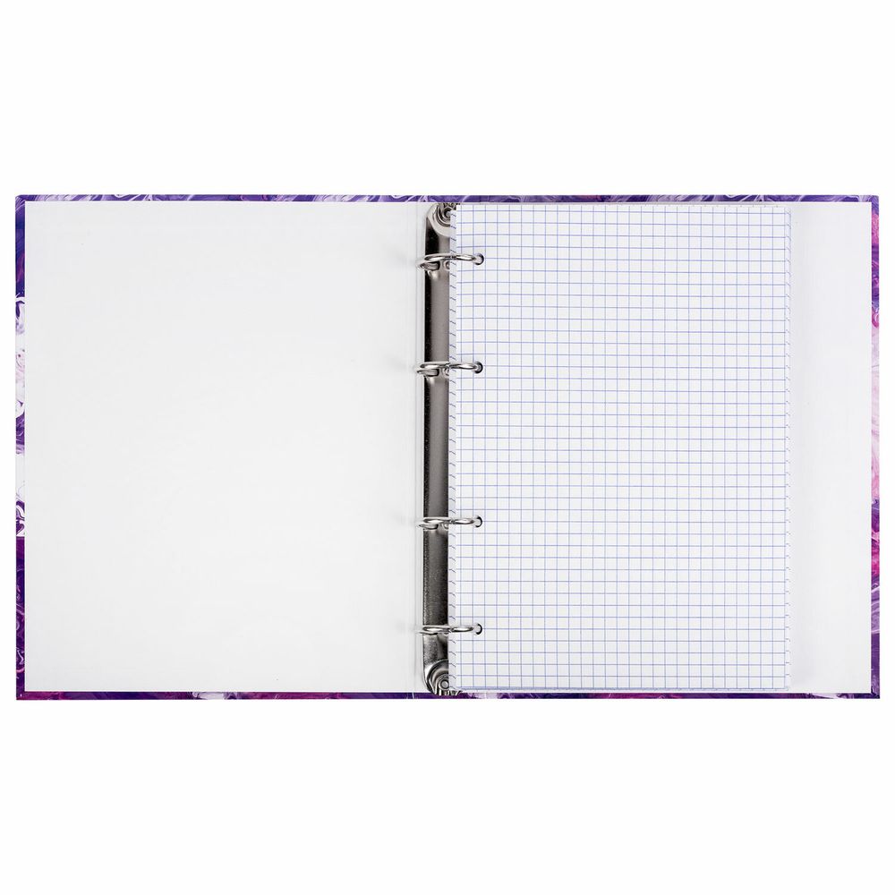 Тетрадь на кольцах А5 175х215 мм, 120 листов, твердый картон, клетка, BRAUBERG, "Blur"