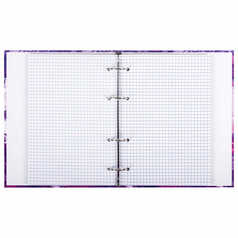 Тетрадь на кольцах А5 175х215 мм, 120 листов, твердый картон, клетка, BRAUBERG, "Blur"