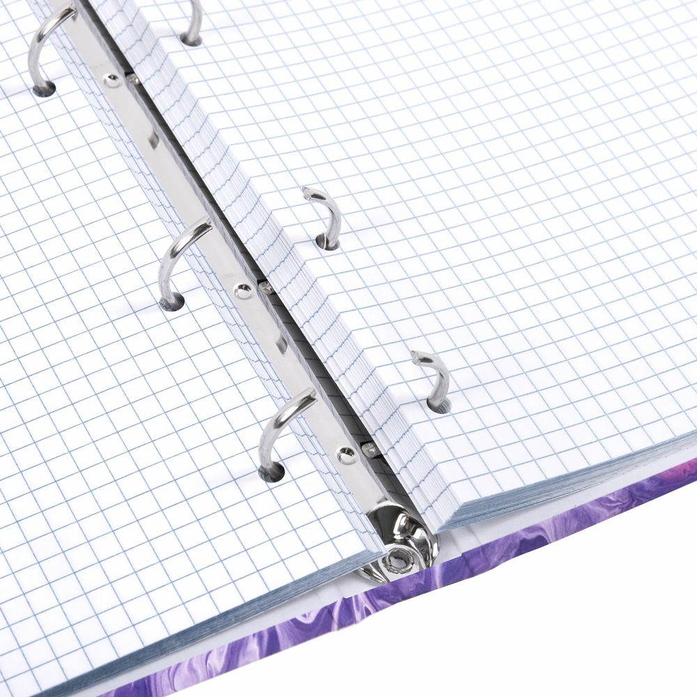 Тетрадь на кольцах А5 175х215 мм, 120 листов, твердый картон, клетка, BRAUBERG, "Blur"