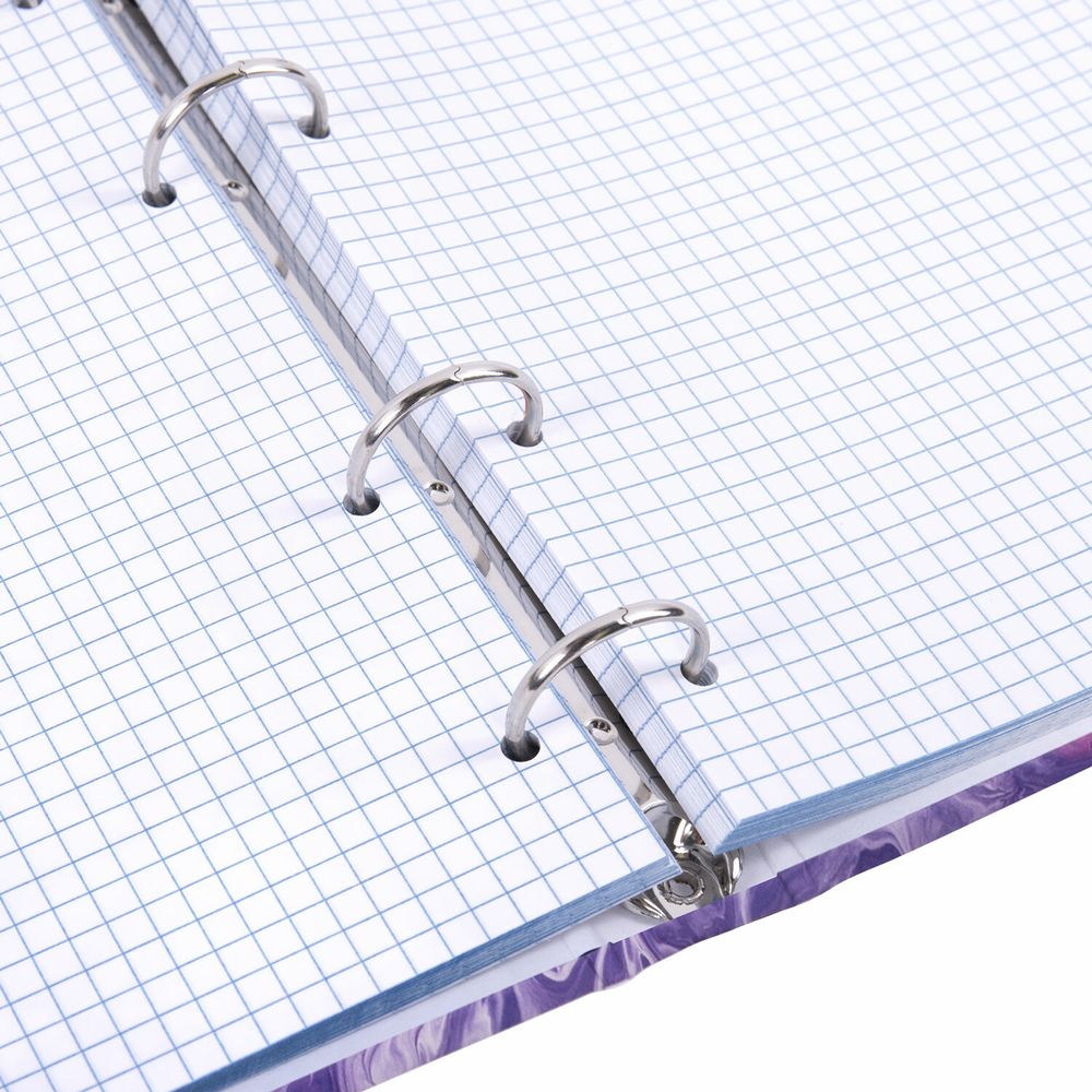 Тетрадь на кольцах А5 175х215 мм, 120 листов, твердый картон, клетка, BRAUBERG, "Blur"