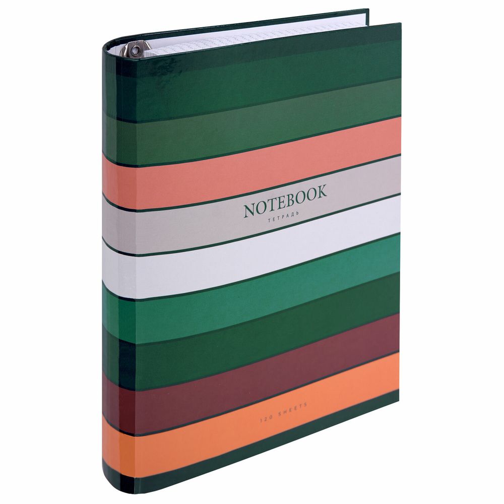 Тетрадь на кольцах А5 175х215 мм, 120 листов, твердый картон, клетка, BRAUBERG, "Classic"