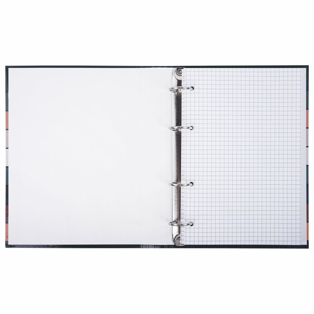 Тетрадь на кольцах А5 175х215 мм, 120 листов, твердый картон, клетка, BRAUBERG, "Classic"