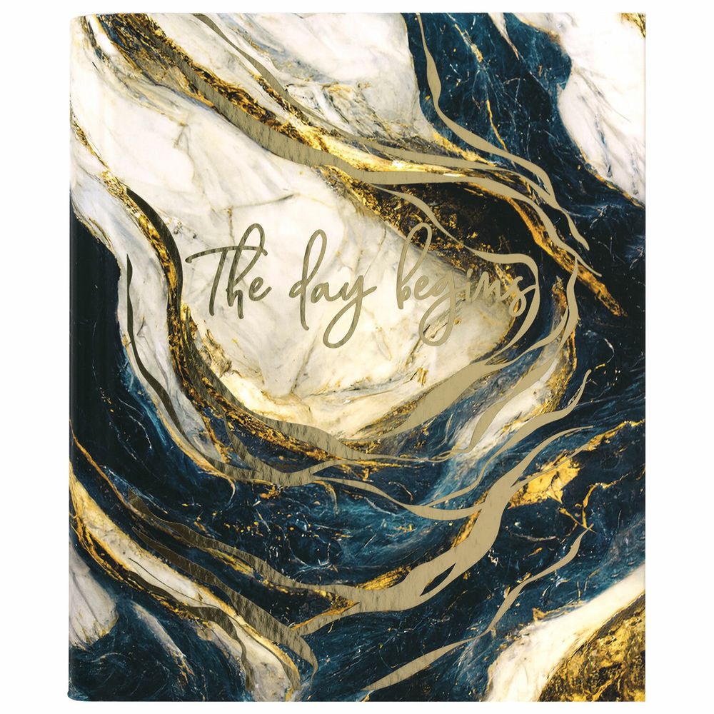 Тетрадь на кольцах А5 175х215 мм, 120 листов, твердый картон, фольга, клетка, BRAUBERG, "Marble"