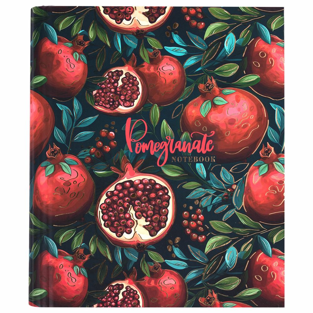 Тетрадь на кольцах А5 175х215 мм, 120 листов, твердый картон, фольга, клетка, BRAUBERG, "Pomegranate"