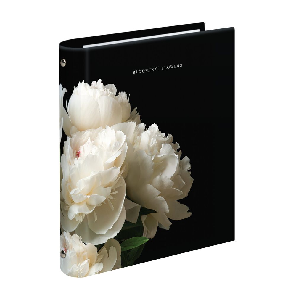 Тетрадь на кольцах А5 175х215 мм, 120 листов, твердый картон, фольга, клетка, BRAUBERG, "Bloom"