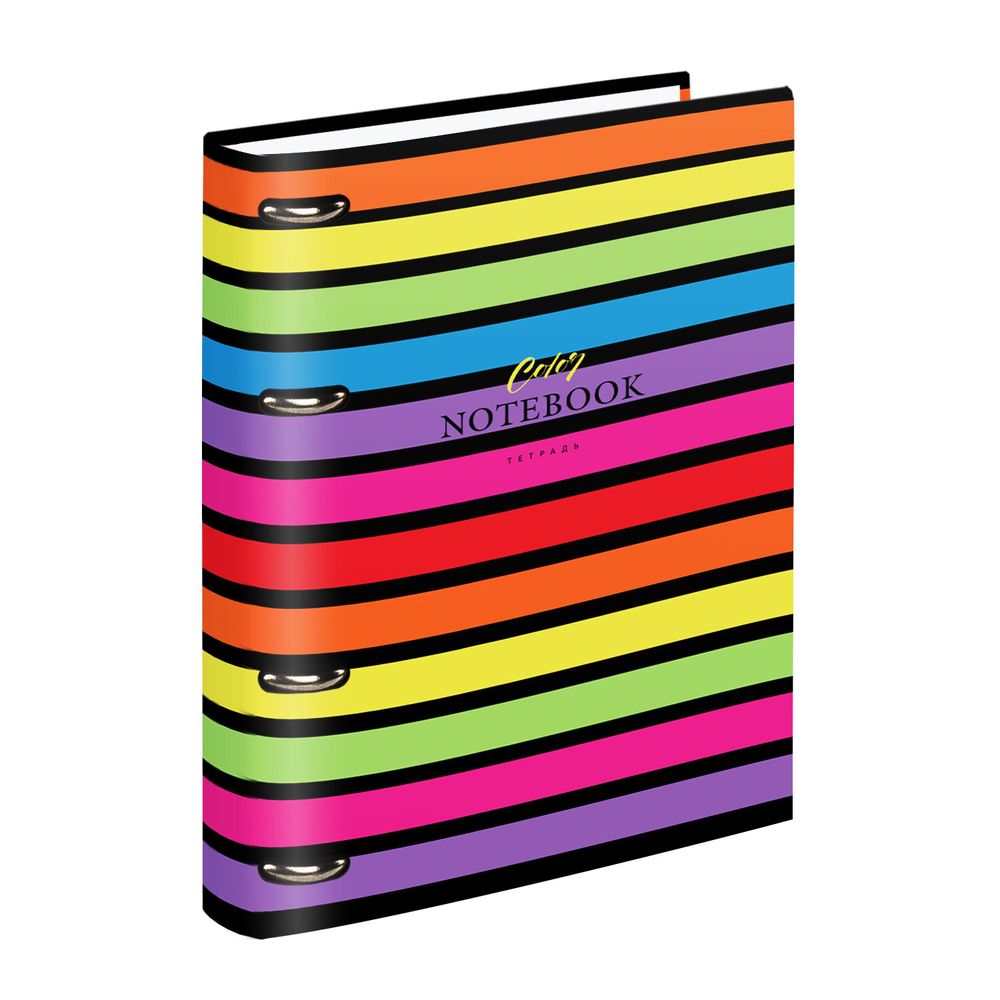 Тетрадь на кольцах А5 160х212 мм, 120 листов, картон, матовая ламинация, клетка, BRAUBERG, "Colors"