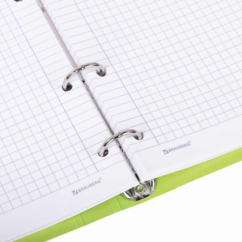 Тетрадь на кольцах А5 160х212 мм, 120 листов, картон, выборочный лак, клетка, BRAUBERG, "Капибары"