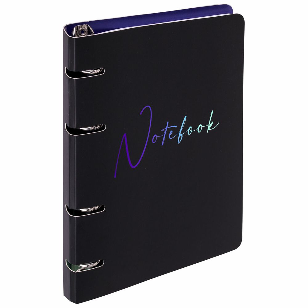 Тетрадь на кольцах А5 160х212 мм, 120 листов, картон, выборочный лак, клетка, BRAUBERG, "Notebook"