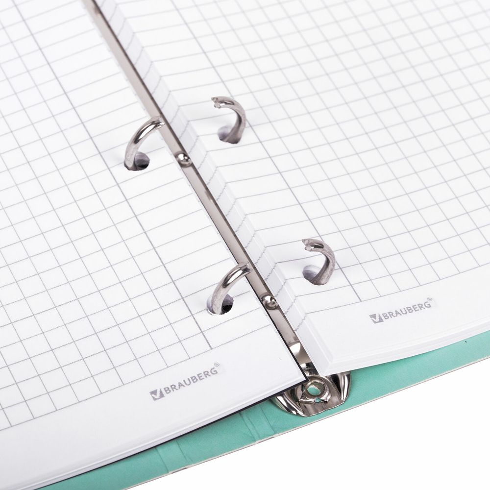 Тетрадь на кольцах А5 160х212 мм, 120 листов, картон, выборочный лак, клетка, BRAUBERG, "Notebook"