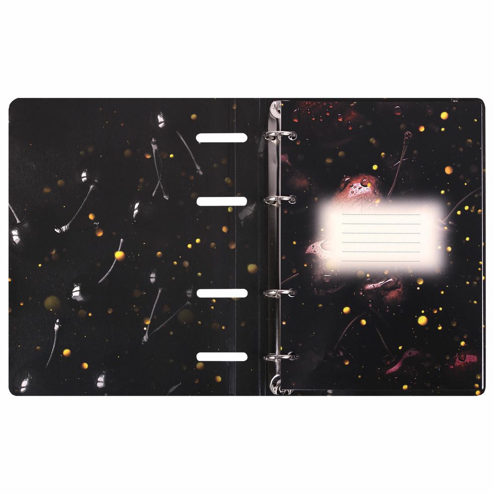 Тетрадь на кольцах А5 160х212 мм, 120 листов, картон, фольга, клетка, BRAUBERG, "Black&Gold"