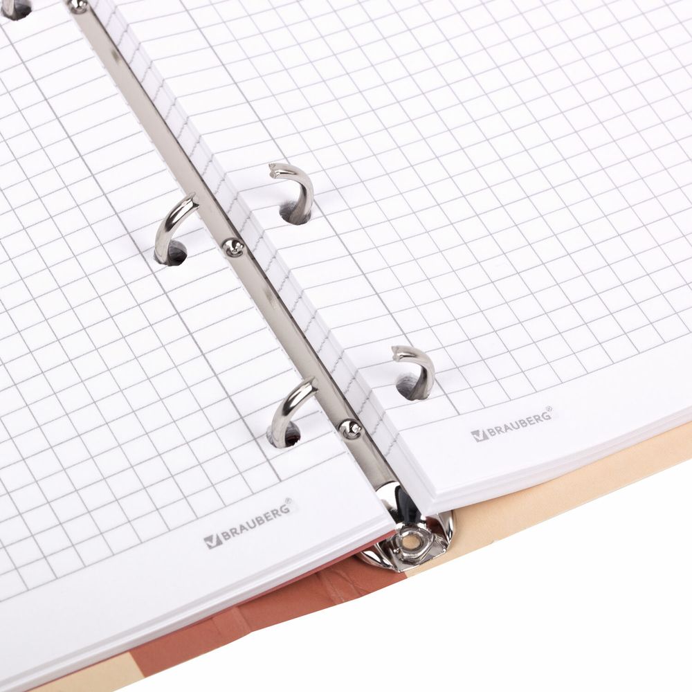 Тетрадь на кольцах А5 160х212 мм, 120 листов, картон, фольга, клетка, BRAUBERG, "Pretty woman"