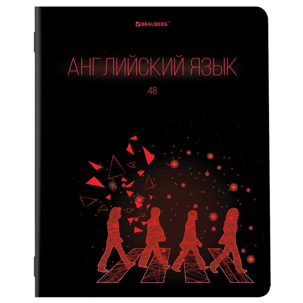 Тетради предметные, КОМПЛЕКТ 12 ПРЕДМЕТОВ, 48 листов, глянцевый УФ-лак, BRAUBERG, "DARK"