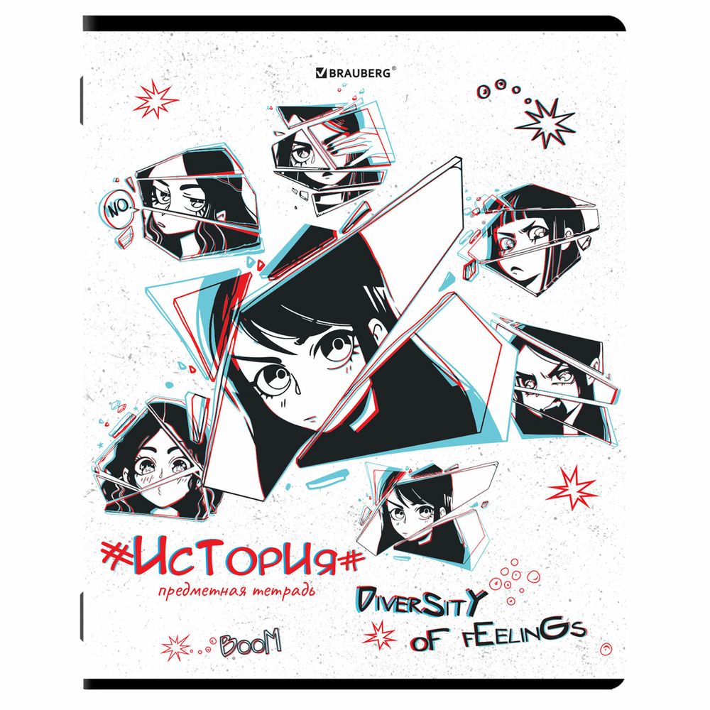 Тетради предметные, КОМПЛЕКТ 12 ПРЕДМЕТОВ, 48 л., глянцевый УФ-лак, BRAUBERG, "ANIME"