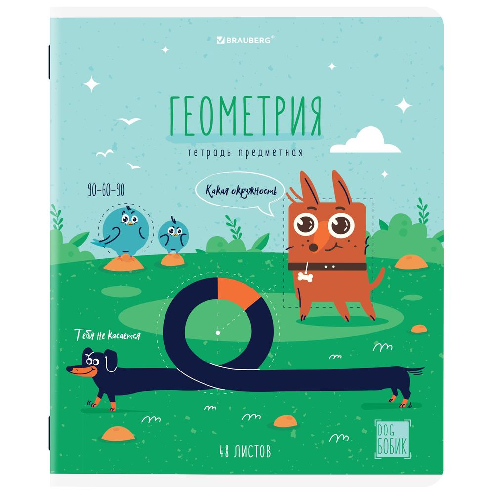 Тетради предметные, КОМПЛЕКТ 12 ПРЕДМЕТОВ, 48 л., TWIN-лак, BRAUBERG, "DOG БОБИК"