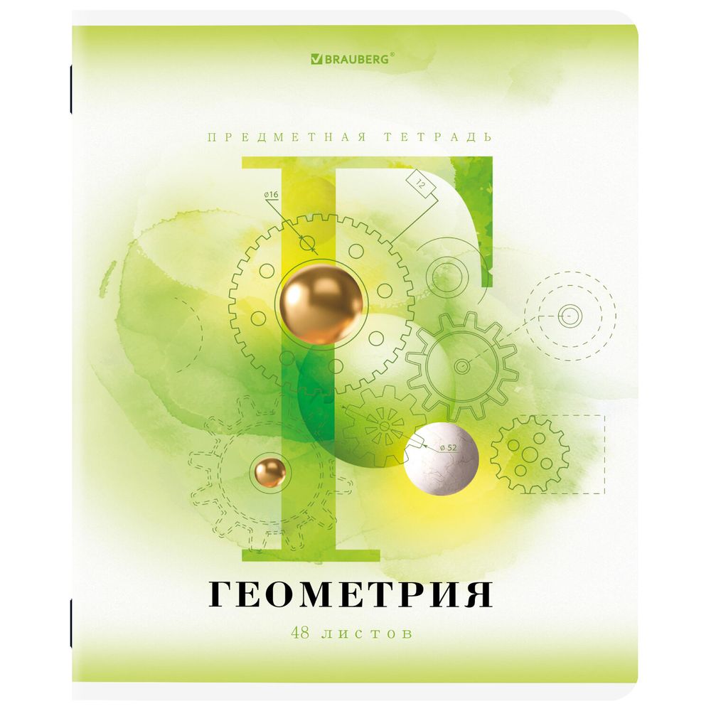 Тетради предметные, КОМПЛЕКТ 12 ПРЕДМЕТОВ, 48 л., матовая ламинация, лак, BRAUBERG, "CALM"