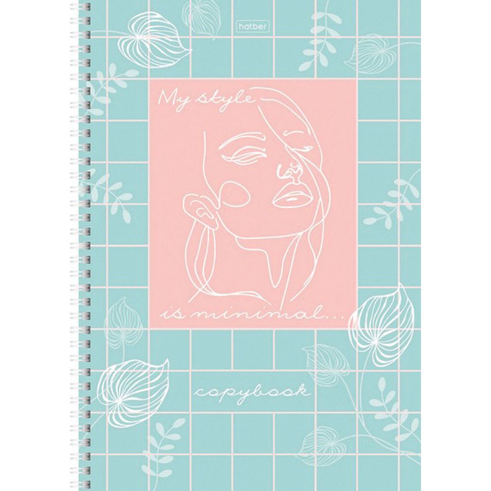 Тетрадь А4, 96 л., HATBER, гребень, клетка, обложка картон, "Ассорти" (4 вида в спайке)