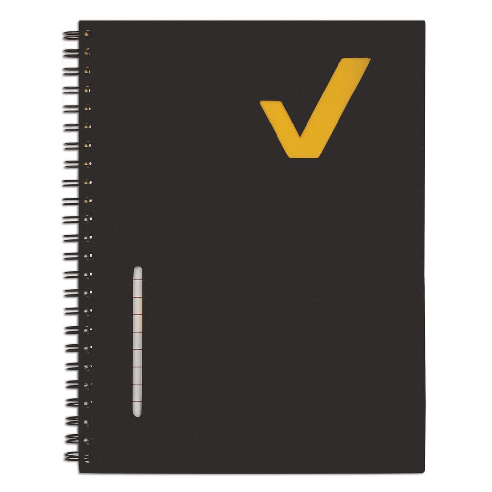 Тетрадь-блокнот 80 л., А5, 160х207 мм, BRAUBERG, клетка, гребень, обложка пластиковая, 1 разделитель, "Tag"