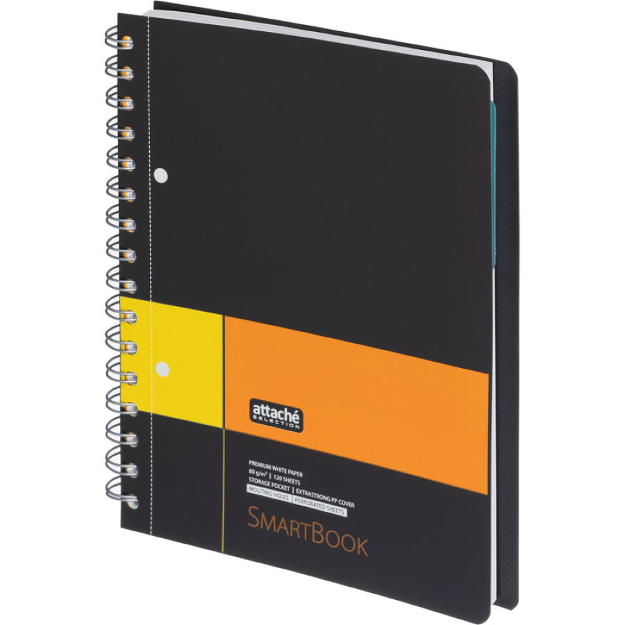 Бизнес-тетрадь 120л, А5, клетка спираль, Attache Selection SMARTBOOK